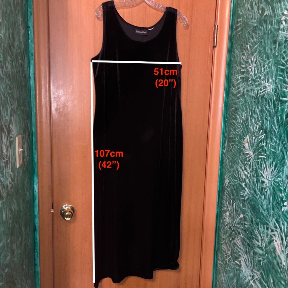 Black Velvet Sleeveless Maxi Dress - Picture 3 of 6